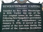 Exeter NH Revolutionary War Capital Marker