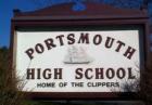 Portsmouth NH High School Sign - Home of the Clippers.