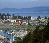 A view of the marina from high atop Cap Sante (pronounced santa) if you want to sound like a local.