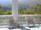 White Chairs Side Veanda at The Mount Washington Hotel