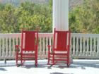 Red Chairs on the Veranda at The Mount Washington Hotel