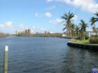 Facing north on intracoastal point lot in Boca Raton.