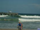 Great view of the waves and Lake Worth pier (while it was still intact). Pier was later damaged during active storm years 2005-2006.