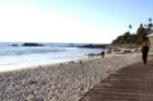 Laguna's Main Beach in winter as seen from the promenade looking west