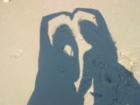  I LOVE the Beach ....Heart shadow.