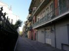 Early morning shot of French Quarter street.