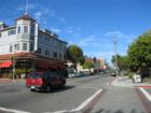 Magnolia Avenue in downtown Larkspur looking at Left Bank and the Lark Theater in the background.
