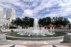 Spanish Plaza is a New Orleans landmark next to Riverwalk and the Aquarium of the Americias. It is on the Mississippi River in the New Orleans Warehouse District.