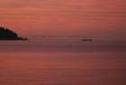 Ferry crossing  to Faunterloy in the morning.