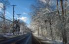 Route 302 through Pine Bush in Winter