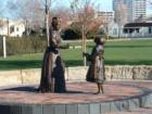A statue in Julia Davis Park, near the Boise Art Museum, The Rose Garden and The Boise Zoo