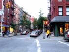 NY, NY: Bleeker Street in Greenwich Village, Magnolia Bakery on the left, Biography Books on the right
