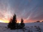 sunset in winter
