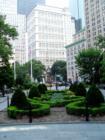 NY, NY: A park in lower Manhattan