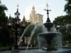 NY, NY: Lower Manhattan park fountains