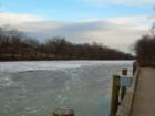 The Rappahannock River looking downstream (toward Chesapeake Bay).  Taken from the City Dock in Fredericksburg Virginia.