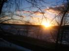 Sunset over the Hudson River in Barrytown