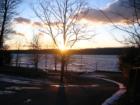 Sunset over Hudson River in Barrytown