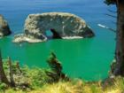 Famous Arch Rock can be seen from many hiking trails.