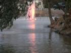 Another one of the numerous fountains located at Reflection Lake in West Hemet, CA