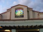 Beautiful custom stained glass window at Westside Vinyard Church in West Hemet, CA