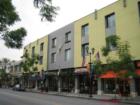 Colorful loft apartments build over shops on Birch St.  in down town Brea. Photo by Lynda Eisenmann