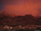 Evening rainshower over the Organ Mountains.
