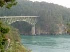 A close up view of Deception Pass on Whidbey Island taken February 17, 2006 via the North side of the bridge.