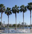 Fountain in front of the Movie Theatre.
