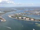 Hideaway Beach from the air.