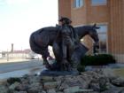 Statue outside the Cowgirl Hall of Fame. 
      Where have all the cowgirls gone????