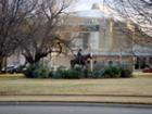 The Will Rogers Statue outside the auditorium which also bears his name. 
      
