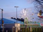 I liked the way the setting sun flashed on the ferris wheel. 
      