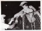 Cowboys are just the salt of the earth, I think this is Bill Hogg at Kowbell shaking hands with fan at Kowbell Rodeo in Mansfield