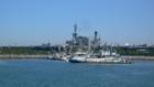 San Diego, CA: USS Midway in the background