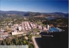 The Coeur d'Alene Resort and Downtown and Beach area.