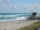 Waves lines up along coast line at Juno Beach.