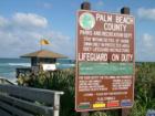 Sign with info at Juno Beach.