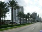 A1A in Sunny Isles, new landscaping and buildings along the beach.