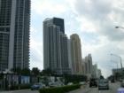 A1A in Sunny Isles, the small motels have been demolished for ocean front highrises.