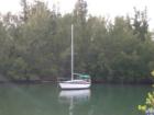 A little area of peace amongst a busy city. Sailboat at Oleta River.