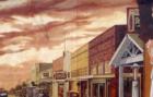Mural Depicting Celina's Main St. in the 1930s.  Celina Texas