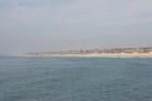 A view of the coastline from the Huntington Beach Pier