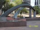 The wonderful sculpture in front of the Orlando City Hall...