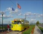 View of the Kenosha Street car facing the harbor.