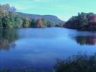 The Nashawannuck Pond in the center of town with Mt. Tom in the background