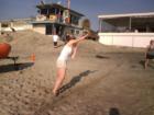 Volleyball in front of the Poseidon Restaurant