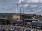 Historic Bend Smokestacks taken from above the Old Mill District