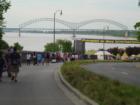 Walking North on Riverside Drive in Downtown Memphis. On the way to attend the Sunset Symphony - the final event of Memphis in May.