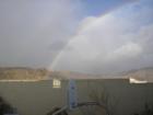 A brilliant Las Vegas morning rainbow with a rare morning shower!